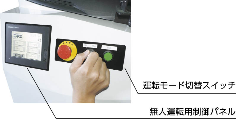 有人・無人はスイッチで簡単切替